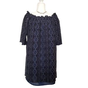 Michael Kors | Off the Shoulder| Indigo Lace |Top| LARGE|